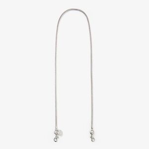 Clare V CROSSBODY STRAP SILVER SNAKE NWT 5mm 44.5 inches long retail $115